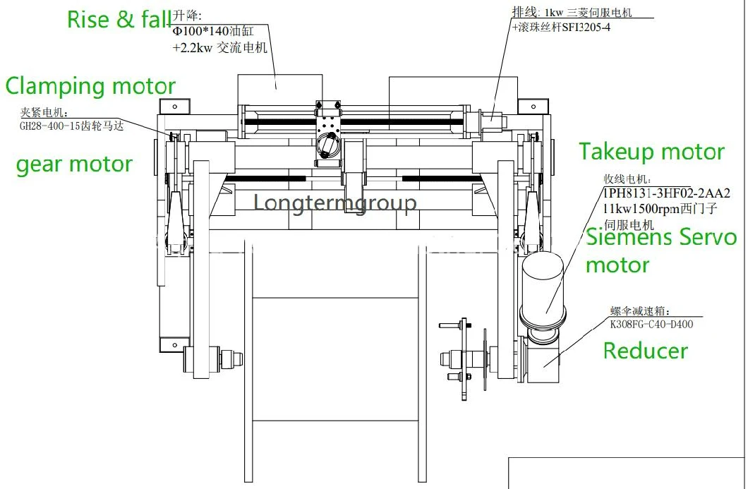 1700 Hydraulic Cantilever Type Take-up Machine with Traverse for Cable Steel Drum Winding